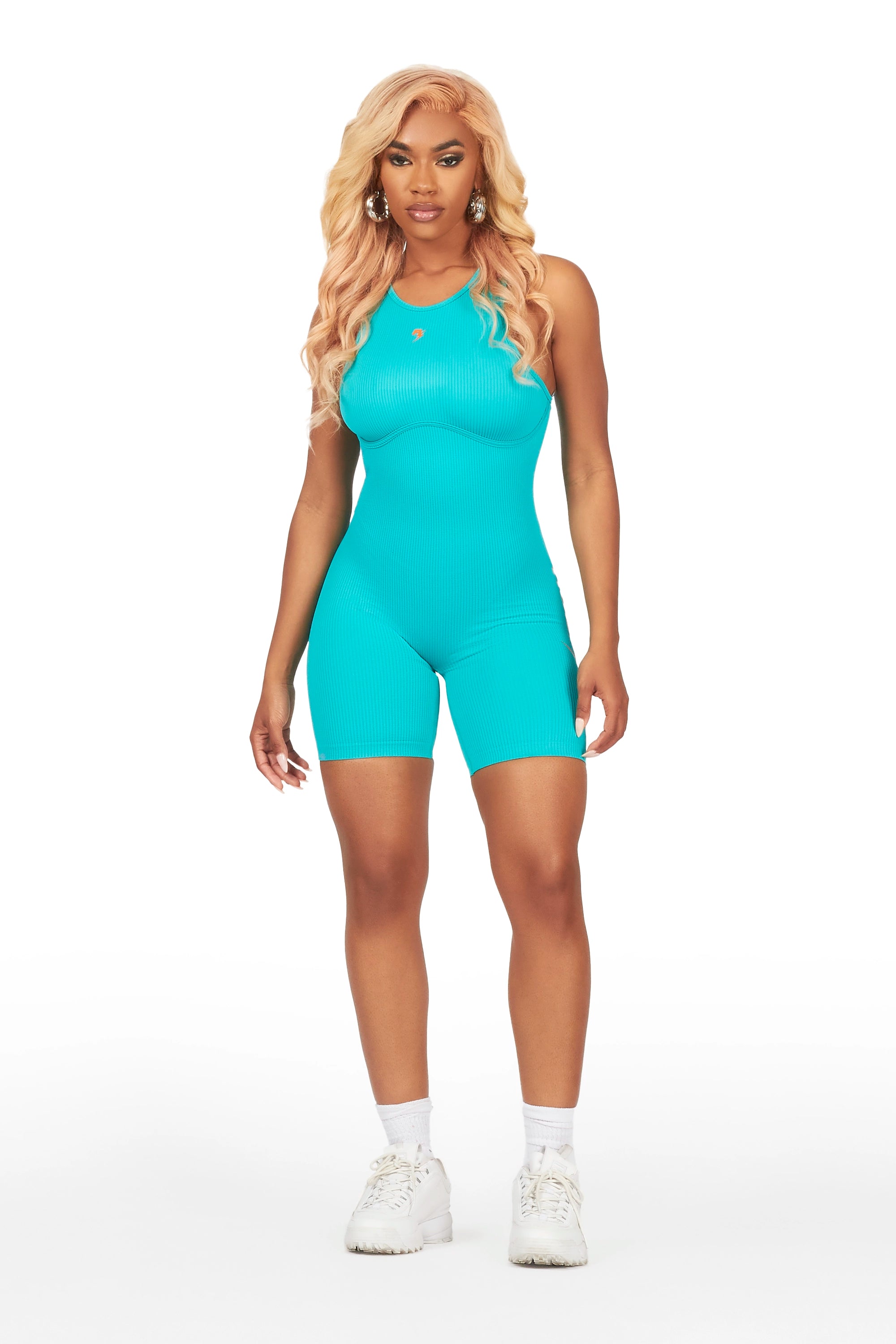 Miakaya Teal Romper