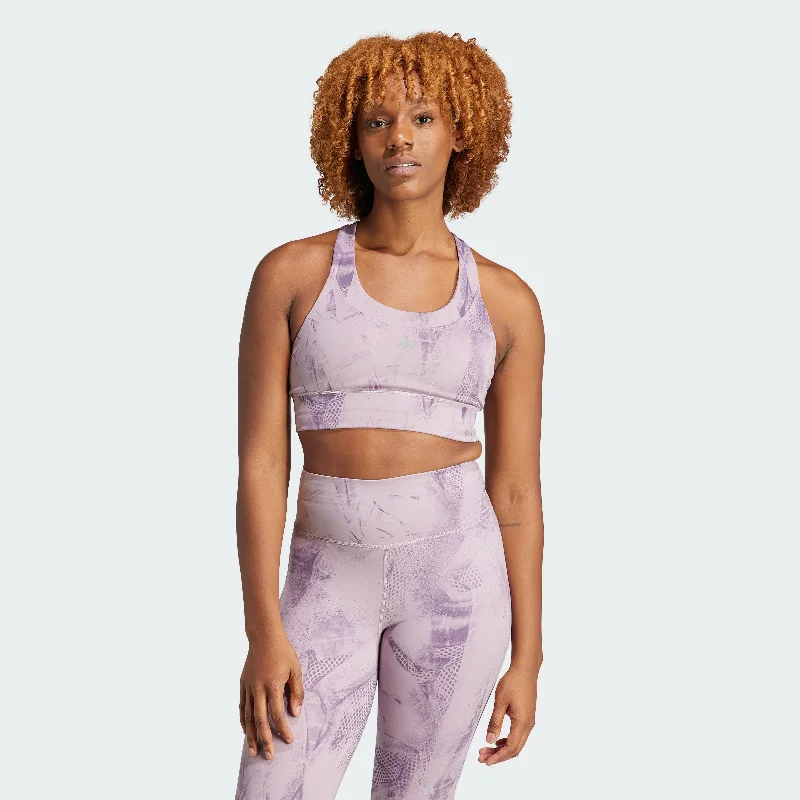 Women's adidas Run Pocket Medium-Support AOP Bra Iteration