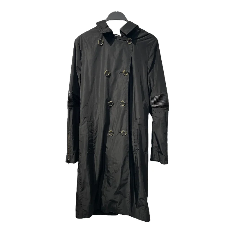 MACKAGE/Trench Coat/S/Polyester/BLK/RIBBED MOTO SLEEVES