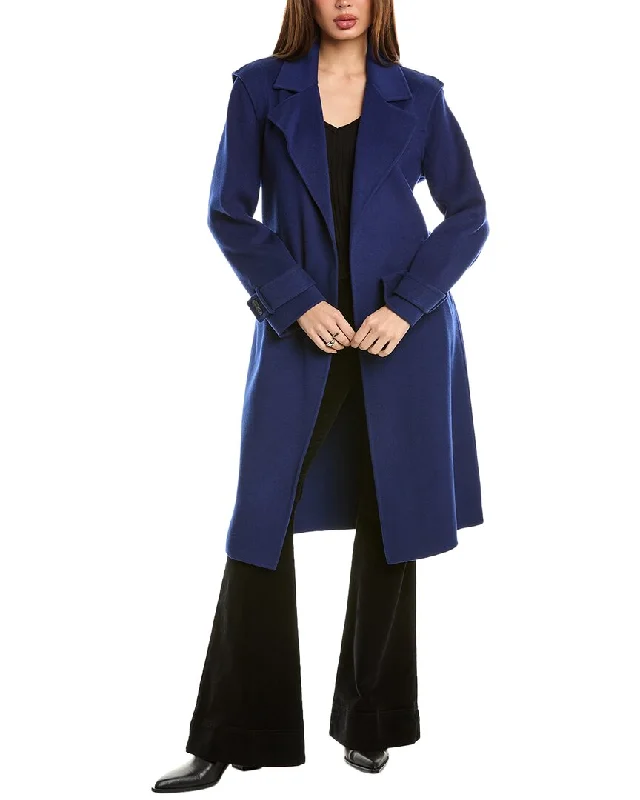 Elie Tahari Wool & Cashmere-Blend Wrap Coat