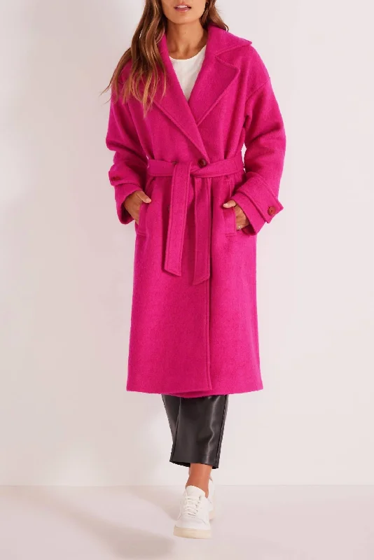 Safira Coat In Berry