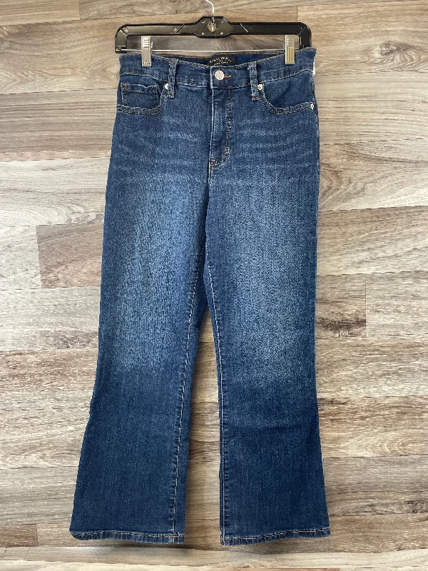 Jeans Boot Cut By Banana Republic In Blue Denim, Size: 4