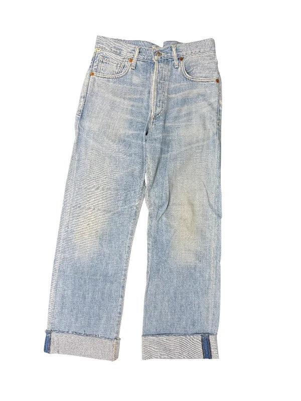 Jeans Cropped By Citizens Of Humanity In Blue Denim, Size: 0