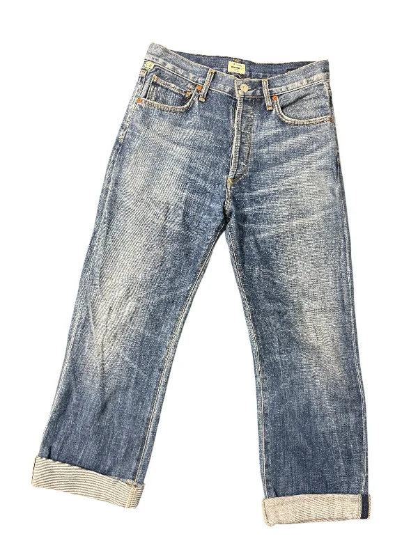 Jeans Cropped By Citizens Of Humanity In Blue Denim, Size: 2