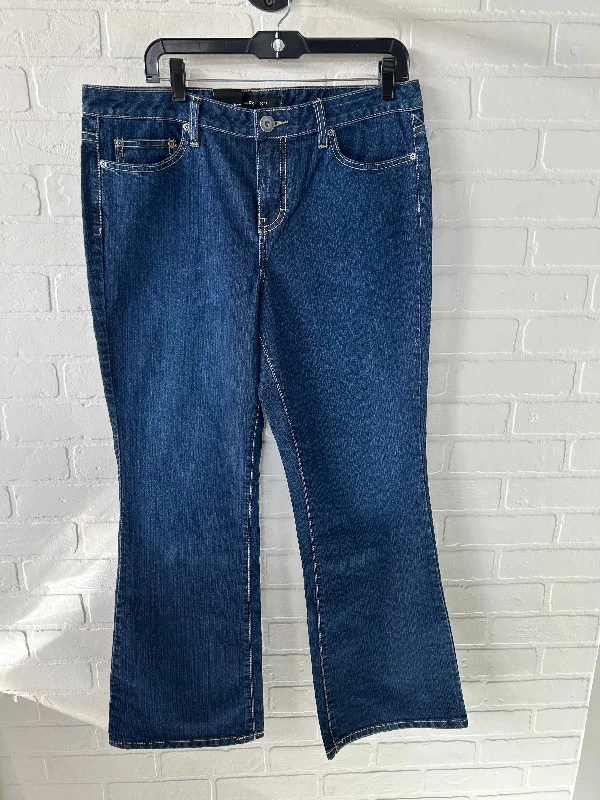 Jeans Flared By Calvin Klein In Blue Denim, Size: 14