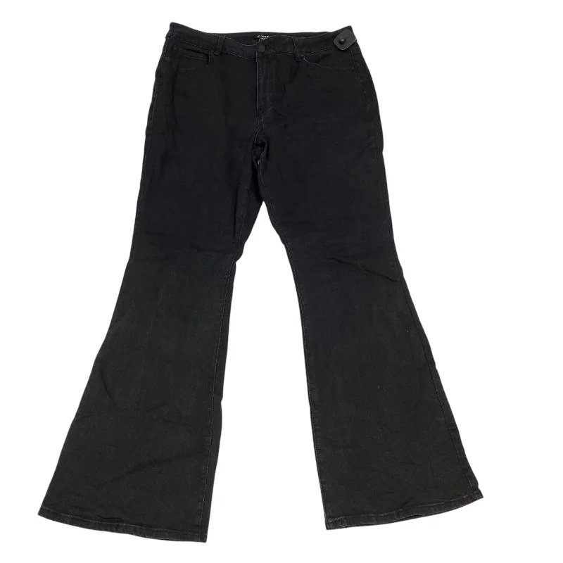 Jeans Flared By D Jeans In Black Denim, Size: 16