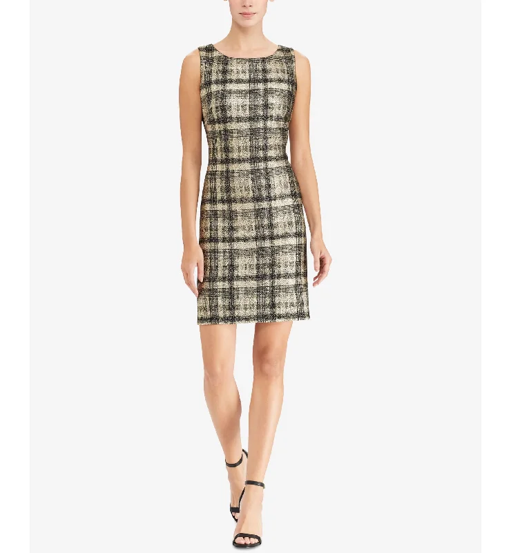 American Living Metallic Plaid Dress