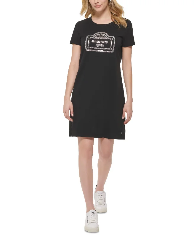 Karl Lagerfeld Paris Womens Rue Lagerfeld T-Shirt Dress