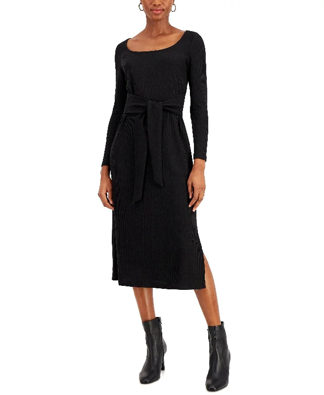 Nine West Tie Front Sweater Knit Dress