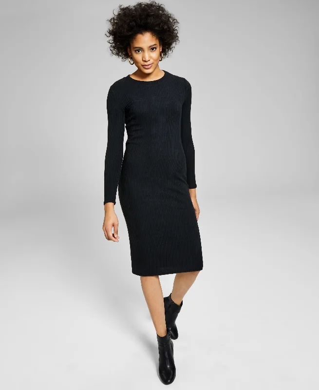 Now This Womens Ribbed Sweater Dress