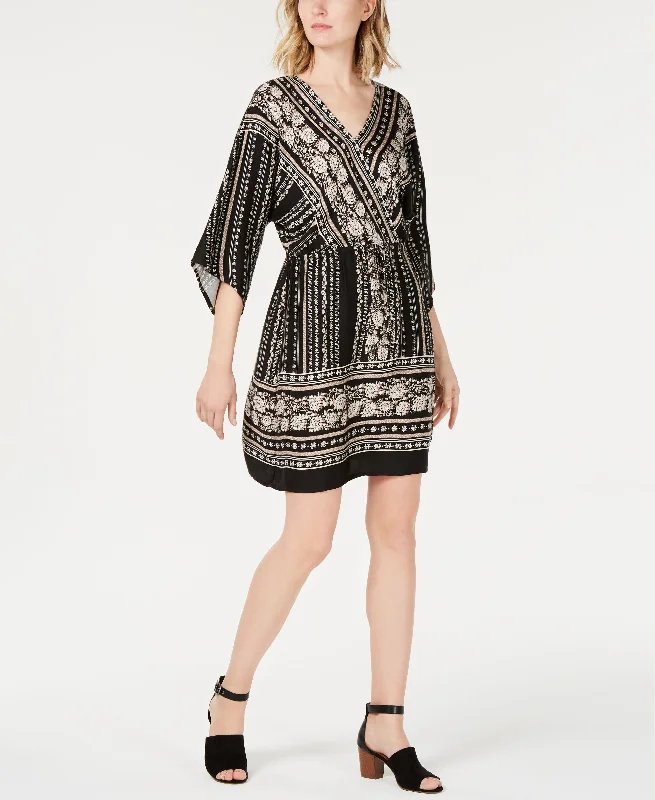 Style & Co Printed V Neck Dress