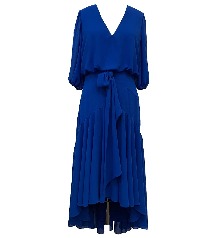 Taylor High Low Chiffon Midi Dress