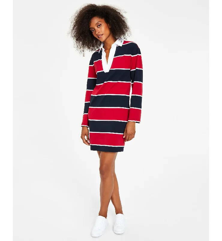 Tommy Hilfiger Womens Rugby Collared Dress