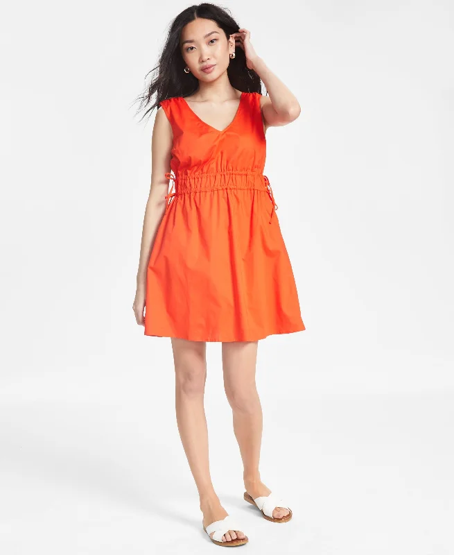 Women's Sleeveless A-Line Poplin Dress