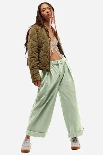 Free People After Love Cuff Pants in Meadow Haze