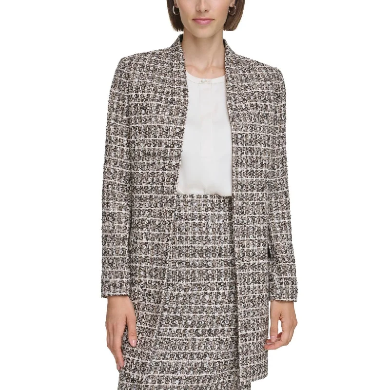 Calvin Klein Womens Tween Collarless Open-Front Blazer