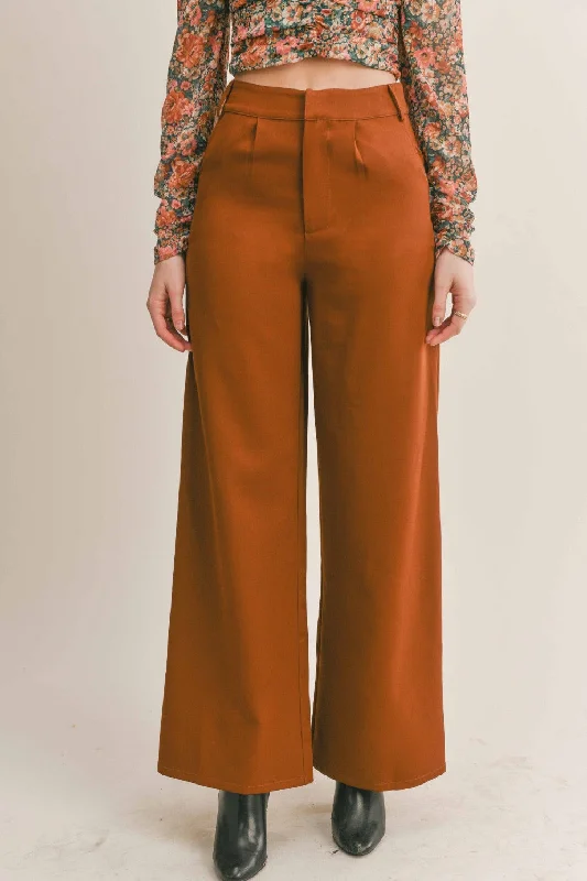 Sadie & Sage Coffee Date Pants in Brown