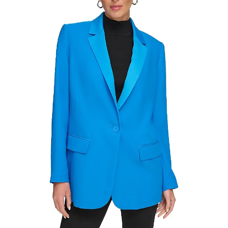 DKNY Womens Solid Office One-Button Blazer