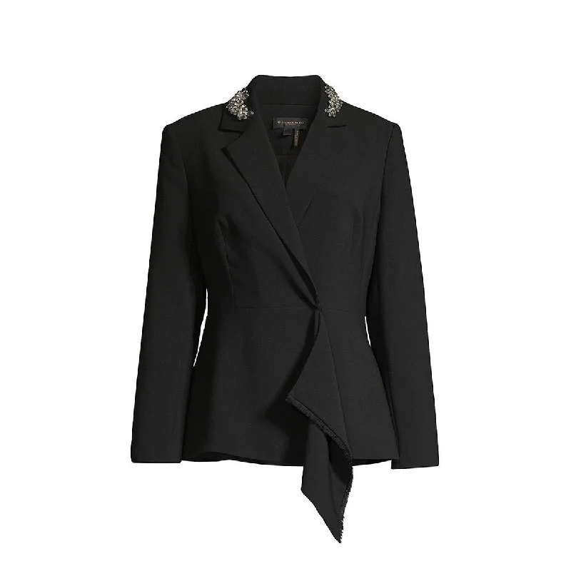 Donna Karan Womens Rhinestone Office One-Button Blazer