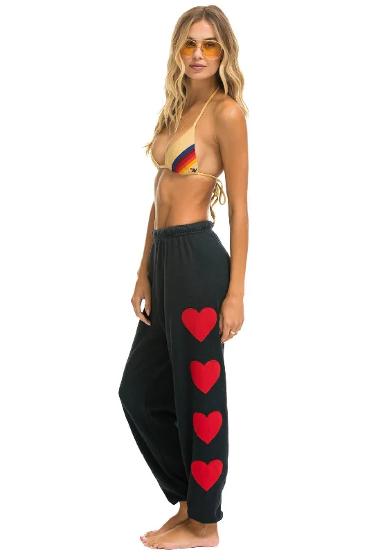 Aviator Nation Heart Stitch 4 Sweatpants in Charcoal