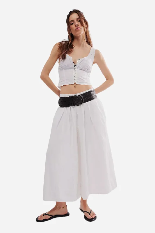 Free People Into You Eyelet Pant Set in White