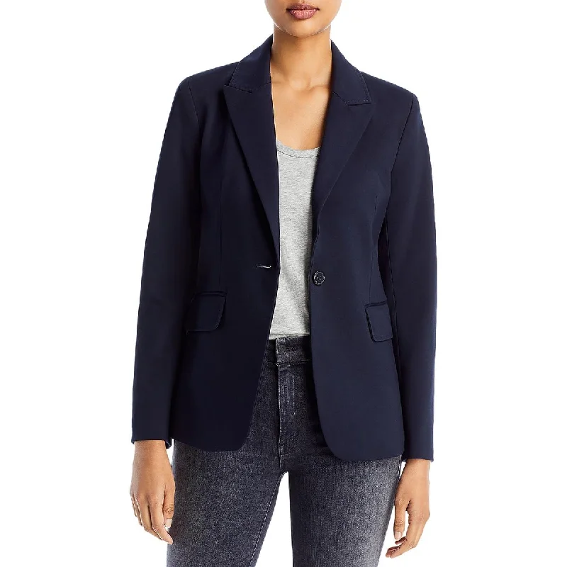 Kobi Halperin Womens Solid Workwear One-Button Blazer