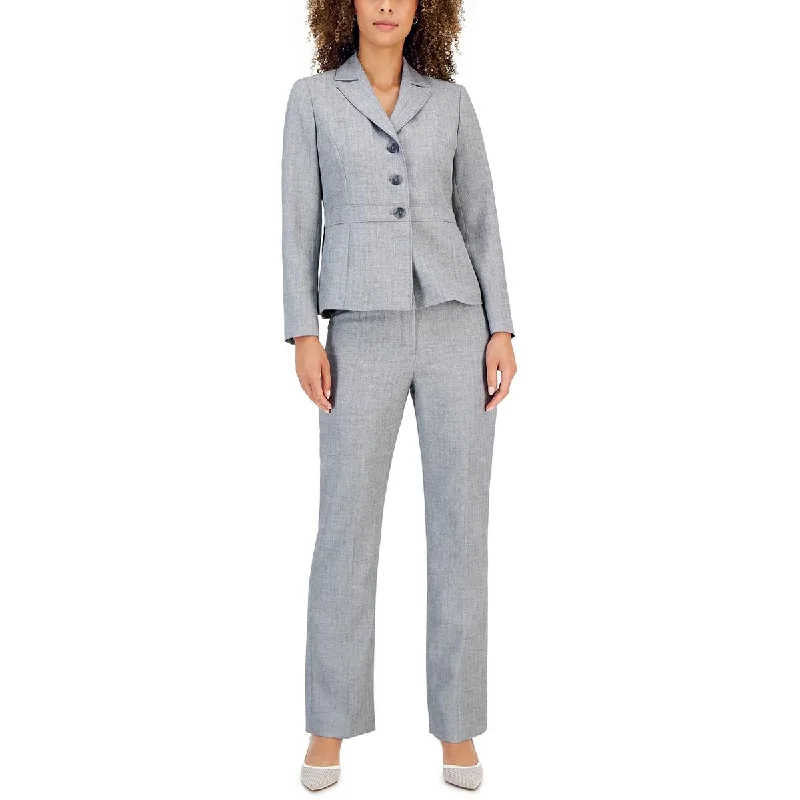 Le Suit Womens Petites Three-Button Office Suit Jacket