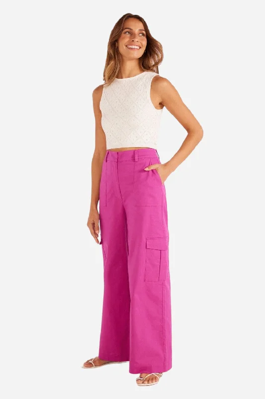 Minkpink Liora Cargo Pocket Pants in Orchid