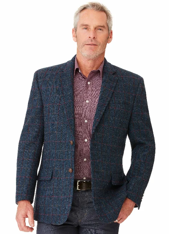 MALMSBURY HARRIS TWEED JACKET - BLUE