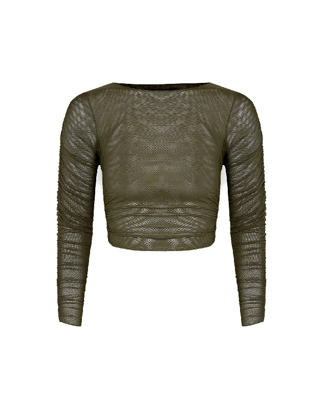 Mira Long Sleeve Top - Evergreen