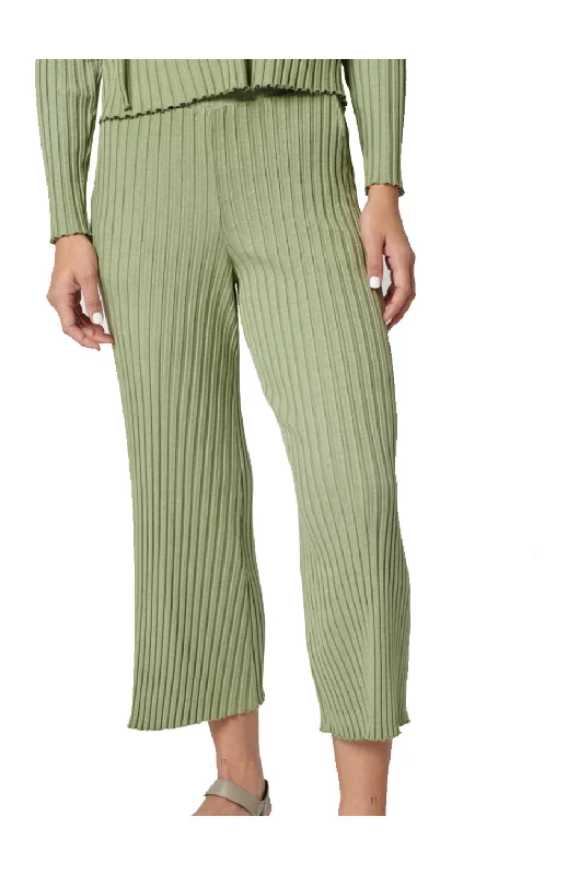 Stateside Siro Rib Palazzo Trouser In Tea