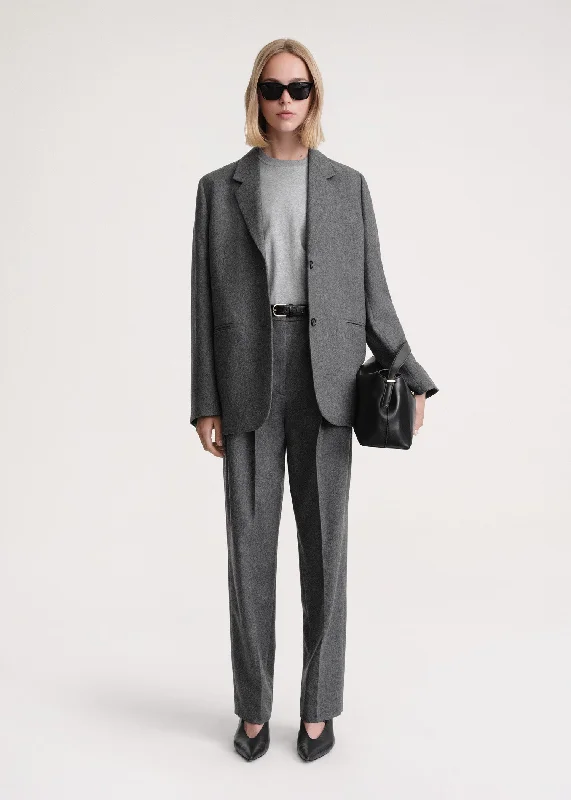 Tailored suit jacket grey mélange