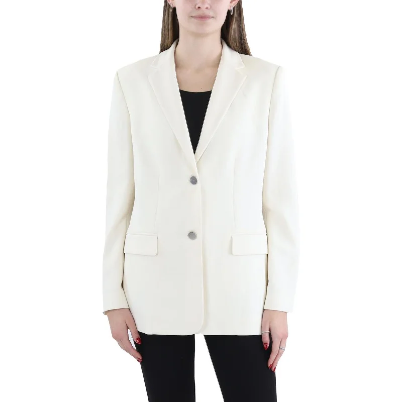 Theory Womens Solid Office Two-Button Blazer