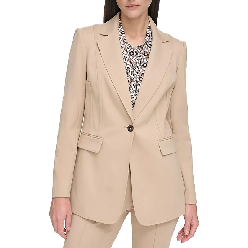 Tommy Hilfiger Womens Notch Collar Suit Separate One-Button Blazer