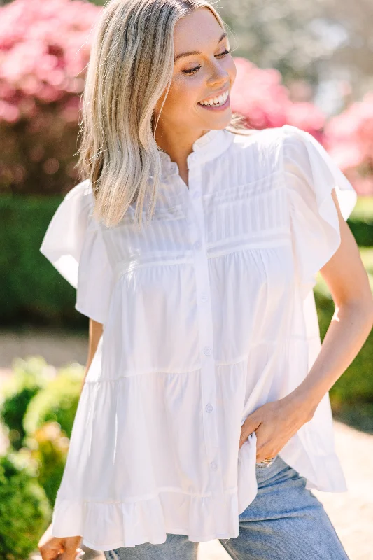 Better Off Together Ivory White Blouse