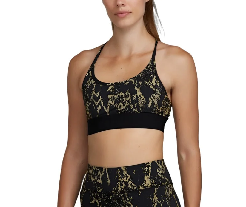 Noli Reflective T-Back Black/Gold Cobra Bra