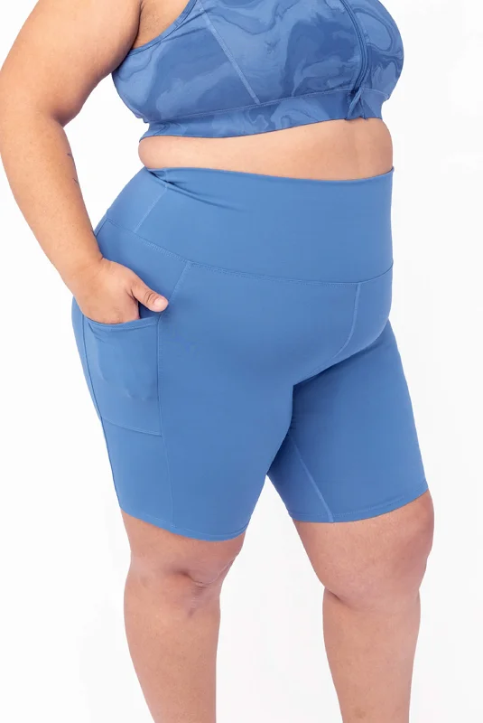 Pocket Bike Shorts - Moonlight Blue